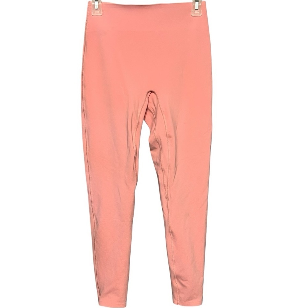 Le Ore Bella Bonded Leggings Small Coral High Rise Seamless Yoga Performance
